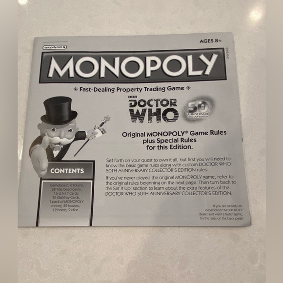 Doctor Who 50th Anniversary Collector's Edition Monopoly - Picture 9 of 14